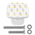 Retro Geometric Vector Pattern 4-Pack Crystal Glass Cabinet Knobs Crystal Glass Pulls Handles Knobs for Dresser Drawers Door with Screws for Dressers Wardrobes Bedside Table Nightstand Bookcase,
