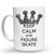 Makoroni - KEEP CALM AND FIGURE SKATE - 11 Oz. Unique Ceramic Coffee Cup, Coffee Mug