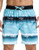 Nonwe Men's Surf Shorts Shark Print Soft Relaxed Fit Quick Dry Drawstring Beach Trunk Blue 30