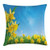 a PIN Daffodils Throw Pillow Cushion Cover, Spring Narcissus Flowers in Grass Sunny Clear Sky Summer Floral Image, Decorative Square Accent Pillow Case, Yellow Green Blue 16x24