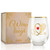 Nurse Gifts, Stemless Wine Glasses 500 ml, Perfect for Nursing Graduation, Practitioner, Medical Assistant, Nurses Week, Thank You Gifts for Nurses, Floral Stethoscope, Gold