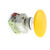Aexit 660V 10A Switches DPST Momentary Yellow Mushroom Head Push Foot Switches Button Switch