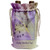 3dRose Beverly Turner Valentine Design - Hearts on String, Happy Valventines Day, Purple - Wine Bag -wbg-108479-1-