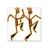 Egypt Figure Dancing Funny Pattern Ceramic Tile Glossy Decal Glazed Brick Adorn Stone