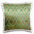 3D Rose Pretty Faux Foil Green and Gold Damask Pillow Cases, 16" x 16"