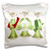 3dRose Three Green Angels with Joy Pillow Case, 16 x 16