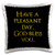 3dRose Alexis Design - Blessings - Have a pleasant day. God bless you yellow text against the black - 16x16 inch Pillow Case -pc-321993-1-