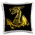 3dRose Head of the winged dragon. Yellow on black silhouette image - Pillow Cases -pc-326159-1-