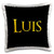 3dRose Luis common boy name in the USA. Yellow on black talisman - Pillow Cases -pc-326206-1-