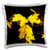 3dRose Sunlit yellow maple tree leaves. Dark background. Golden autumn. - Pillow Cases -pc-327918-1-