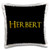 3dRose Herbert famous man name in the USA. Yellow on black talisman - Pillow Cases -pc-327986-1-