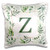 3dRose Monogram initial letter Z in green framed in leaves and a gold. - Pillow Cases -pc-337434-1-