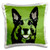3dRose Abstract photograph of a German Shepherd dog in green and black. - Pillow Cases -pc-337840-1-
