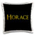 3dRose Horace common boy name in the USA. Yellow on black talisman - Pillow Cases -pc-340141-1-