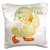 3dRose Pretty Yellow Easter Chick In An Easter Bonnet Illustration - Pillow Cases -pc-341619-1-