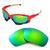 Walleva Replacement Lenses for Oakley Jawbone Sunglasses - Multiple Options Available -Emerald Mirror Coated - Polarized-