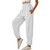 Adogirl Womens High Waisted Sweatpants Workout Active Loose Joggers Pants Baggy Lounge Bottoms White
