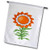 3dRose Cute Orange and White Sunflower Illustration - Flags -fl-341654-1-