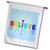 3dRose AmansMall Inspirational Typography - Mirror Image of Believe Colorful Word, Typography, 3dramm - 12 x 18 inch Garden Flag -fl-303941-1-