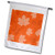 3dRose Anne Marie Baugh - Patterns - Orange Oak Leaf Pattern - Flags -fl-342224-1-