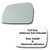 Mirror Glass  plus Full Size Adhesive Pad for 1989-1998 Suzuki Sidekick Driver Side Replacement