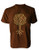 SODAtees Computer Chip CPU core Tree Men's T-Shirt Tech Geek Nerd Tee -Brown-L