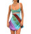 Women Colorful Y2k Mini Dress Halter Bodycon Summer Sexy Backless Party Dresses Vintage Sundress Streetwear -C-A, Large-