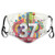 Fashion Facial Windproof mask decorations Unisex,Geometric Themed Abstract Celebration Figures Funky And Retro Pattern Print,for kids
