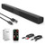 BS28B Black Wired and Wireless Bluetooth Home Theater TV Stereo Speaker with Remote Control, TF Card- Surround SoundBar TV/Cellphone/Tablet,4 X 5W Compact Sound Bar ; Surround Sound Speaker Bar Bluet