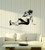 Large Vinyl Wall Decal Fitness Girl Figure Woman Sports Gym Decor Stickers Mural -g4410- Black