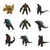 9PCS Godzilla vs Kong Cake Toppers Decorations Toys , Godzilla with Kong Toys Action Figures for Kids