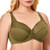 DELIMIRA Women's Minimizer Full Coverage Plus Size Lace Unlined Underwire Bra Yellow Olive 40K