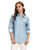 Aeslech Women's Denim Shirt, Long Sleeve Button Down Cotton Blouse, Lightweight Jeans Tunic Top 1 Light Blue L
