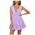 Jumaocio Women Casual Lace Dress Hollow Out A Line Dress Sexy V-Neck Summer Sundress-Purple,L- Jumaocio Women Casual Lace Dress Hollow Out A Line Dress Sexy V-Neck Summer Sundress-Purple,L-