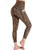 OUGES Womens High Waist Pockets Yoga Pants Running Workout Print Capris Leggings-Capris Brown Leopard,S-