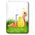 3dRose Cute Orange and Yellow Pretty Gradient Snail. - Light Switch Covers -lsp-340059-1-