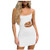 LOSTOX Women Dresses Summer Fashion Tops Ladies Summer Sling Dress Sexy Slim Waistless Mini Bag Hip Skirt White