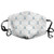 Mens Womens Mouth Scraf Face Blue Stripes Frame With Abstract Stripes And Chain Figures Symmetrical Pattern