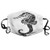 Funny Activated Carbon mask,Monochrome Graphic Illustration of Seahorse Figure Ocean,Printed Facial decorations for men women