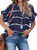 HOTAPEI Plus Size Women's Summer Casual V Neck Striped Short Sleeve Button Down Collar Tunic Blouses Fashion 2021 Tshirts TopsSize XX-Large