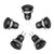Larcele 8mm Mini Push Button Switch Waterproof Momentary Metal DIY Switch JSANKG-16,5 Pieces-Black-