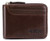 Men Genuine Leather Wallet Zipper RFID Blocking Bifold Wallets for Men -brown-