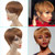 Short Hair Wig With Bangs Brown Wigs For Black Women Human Hair Pixie Wigs Straight Short Ombre Wig Brazilian Virgin Layered Cut Wigs Non Lace Front Full Wigs