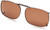 Dioptics Haven-1 Rec Polarized Rectangular Sunglasses, Amber/Yellow, 54 mm