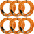 Seismic Audio - SATRXL-M25Orange-6Pack - 6 Pack of 25 Ft XLR Male to 1/4" TRS Patch Cable Snake Cords Balanced - Orange