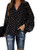 AlvaQ Womens Summer Autumn Polka Dot Loose Shirts Balloon Long Sleeve V Neck Blouses and Tops Fashion 2020 Plus Size Blacl Small