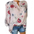 Mimacoo Floral Print Shirt for Womens Short Sleeve Blouse V Neck Buttons Tops Buttons Loose Casual Tee Pink