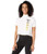 Reebok Women's Classics Vector Crop Tee, White/Yellow, X-Small