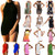 Casual Summer Dress for Women,Sleeveless Solid/Print A-Line Wrap Dress Night Club Party Bodycon Mini Halter Dress