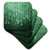 3dRose Pretty Image Of String Light Ornaments On A Green Background - Coasters -cst-340263-1-